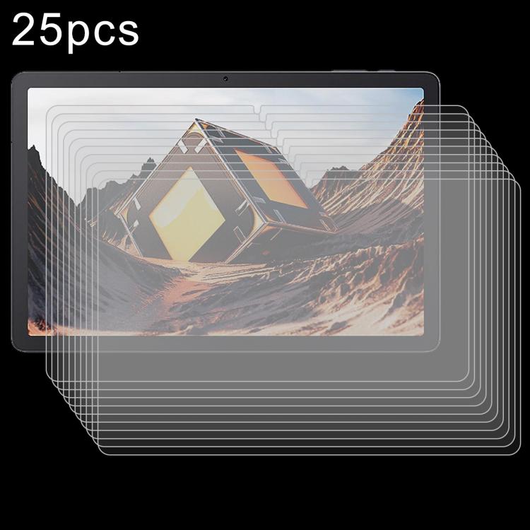 25pcs 9H 0.3mm Explosion-proof Tempered Glass Film, For Cubot Tab 20 10.1, For Cubot Tab 50 10.4, For Cubot Tab 60 10.1, For Cubot Tab 65 10.1 inch, For Cubot Tab 70 11 inch, For Cubot Tab Kingkong2 11 inch