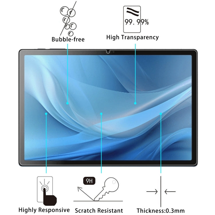 9H 0.3mm Explosion-proof Tempered Glass Film, For TechLife Pad 10.36, For TechLife Pad Plus 12 inch, For TechLife Pad Plus 2 12 inch