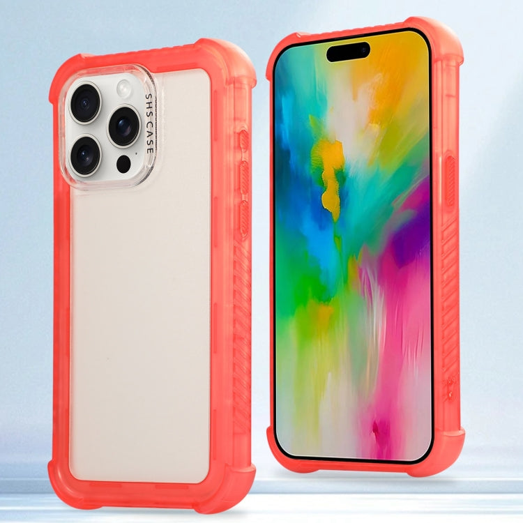 Transparent Matte TPU Hybrid PC 3-in-1 Phone Case, For iPhone 16 Pro Max, For iPhone 16 Pro, For iPhone 16 Plus, For iPhone 16, For iPhone 15 Pro Max, For iPhone 15 Pro, For iPhone 15 Plus, For iPhone 15