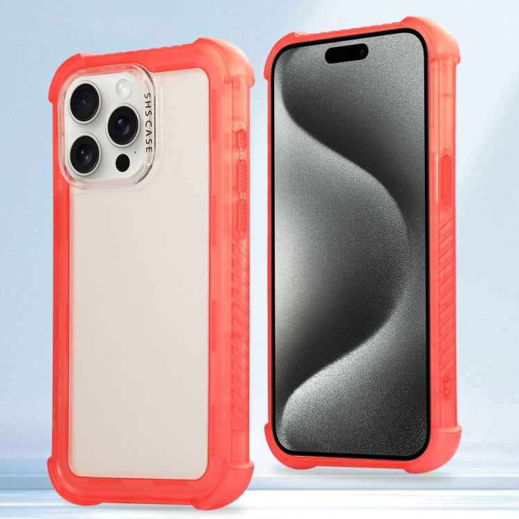 Transparent Matte TPU Hybrid PC 3-in-1 Phone Case, For iPhone 16 Pro Max, For iPhone 16 Pro, For iPhone 16 Plus, For iPhone 16, For iPhone 15 Pro Max, For iPhone 15 Pro, For iPhone 15 Plus, For iPhone 15