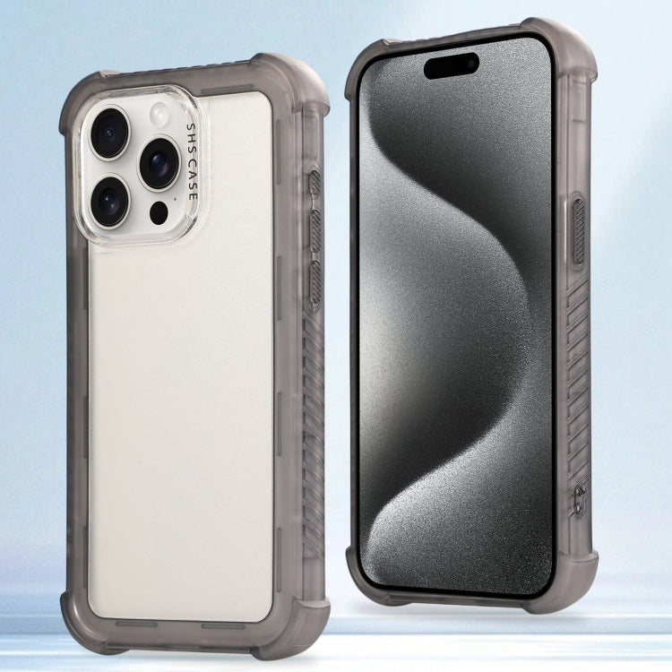 Transparent Matte TPU Hybrid PC 3-in-1 Phone Case, For iPhone 16 Pro Max, For iPhone 16 Pro, For iPhone 16 Plus, For iPhone 16, For iPhone 15 Pro Max, For iPhone 15 Pro, For iPhone 15 Plus, For iPhone 15
