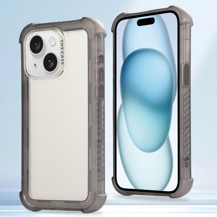 Transparent Matte TPU Hybrid PC 3-in-1 Phone Case, For iPhone 16 Pro Max, For iPhone 16 Pro, For iPhone 16 Plus, For iPhone 16, For iPhone 15 Pro Max, For iPhone 15 Pro, For iPhone 15 Plus, For iPhone 15