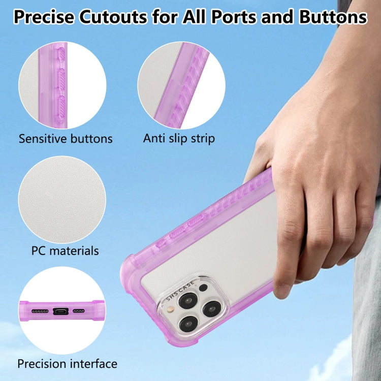 Transparent Matte TPU Hybrid PC 3-in-1 Phone Case, For iPhone 14 Plus, For iPhone 14, For iPhone 14 Pro, For iPhone 14 Pro Max, For iPhone 13