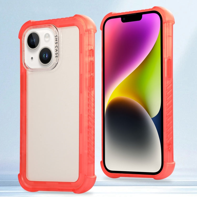 Transparent Matte TPU Hybrid PC 3-in-1 Phone Case, For iPhone 14 Plus, For iPhone 14, For iPhone 14 Pro, For iPhone 14 Pro Max, For iPhone 13