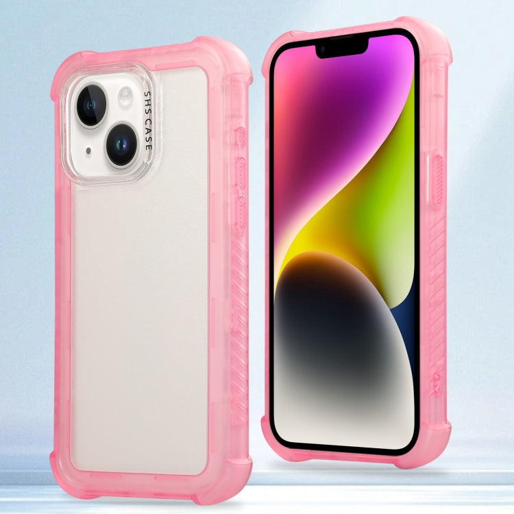 Transparent Matte TPU Hybrid PC 3-in-1 Phone Case, For iPhone 14 Plus, For iPhone 14, For iPhone 14 Pro, For iPhone 14 Pro Max, For iPhone 13
