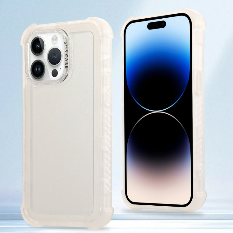 Transparent Matte TPU Hybrid PC 3-in-1 Phone Case, For iPhone 14 Plus, For iPhone 14, For iPhone 14 Pro, For iPhone 14 Pro Max, For iPhone 13