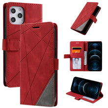 Load image into Gallery viewer, Skin Feel Splicing Horizontal Flip Leather Case with Holder &amp; Card Slots &amp; Wallet &amp; Photo Frame, For iPhone 12 Pro Max, For iPhone 12 / 12 Pro, For iPhone 12 mini, For iPhone XR, For iPhone XS Max