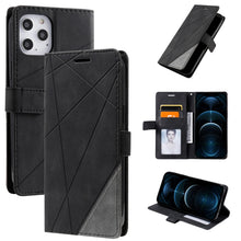 Load image into Gallery viewer, Skin Feel Splicing Horizontal Flip Leather Case with Holder &amp; Card Slots &amp; Wallet &amp; Photo Frame, For iPhone 12 Pro Max, For iPhone 12 / 12 Pro, For iPhone 12 mini, For iPhone XR, For iPhone XS Max