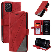 Load image into Gallery viewer, Skin Feel Splicing Horizontal Flip Leather Case with Holder &amp; Card Slots &amp; Wallet &amp; Photo Frame, For iPhone 12 Pro Max, For iPhone 12 / 12 Pro, For iPhone 12 mini, For iPhone XR, For iPhone XS Max