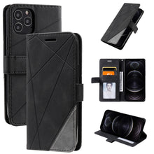 Load image into Gallery viewer, Skin Feel Splicing Horizontal Flip Leather Case with Holder &amp; Card Slots &amp; Wallet &amp; Photo Frame, For iPhone 12 Pro Max, For iPhone 12 / 12 Pro, For iPhone 12 mini, For iPhone XR, For iPhone XS Max