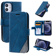 Load image into Gallery viewer, Skin Feel Splicing Horizontal Flip Leather Case with Holder &amp; Card Slots &amp; Wallet &amp; Photo Frame, For iPhone 12 Pro Max, For iPhone 12 / 12 Pro, For iPhone 12 mini, For iPhone XR, For iPhone XS Max