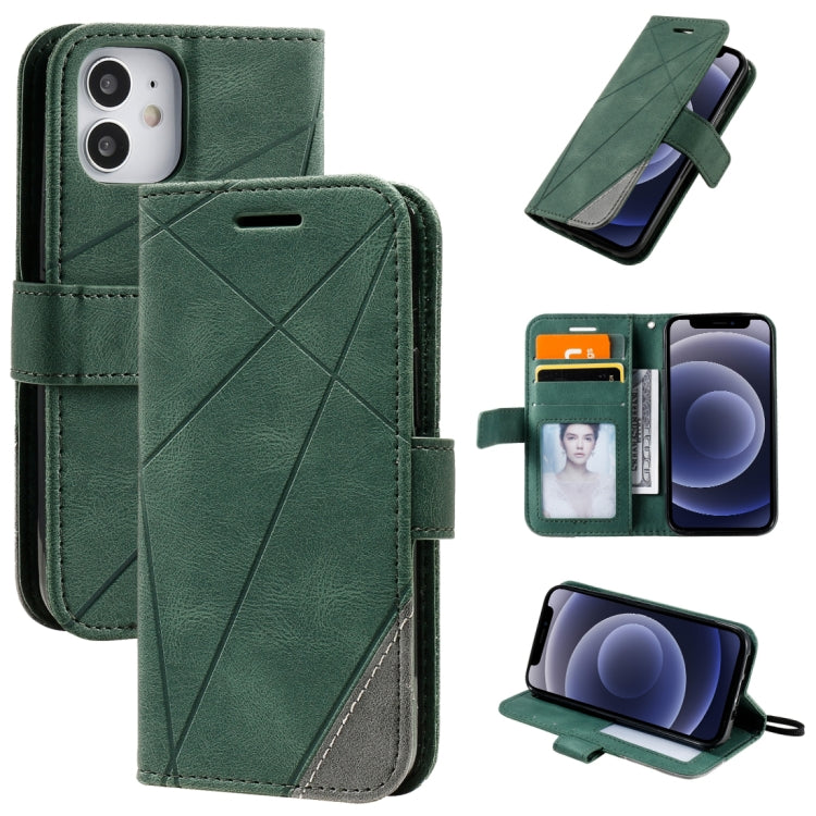 Skin Feel Splicing Horizontal Flip Leather Case with Holder & Card Slots & Wallet & Photo Frame, For iPhone 12 Pro Max, For iPhone 12 / 12 Pro, For iPhone 12 mini, For iPhone XR, For iPhone XS Max