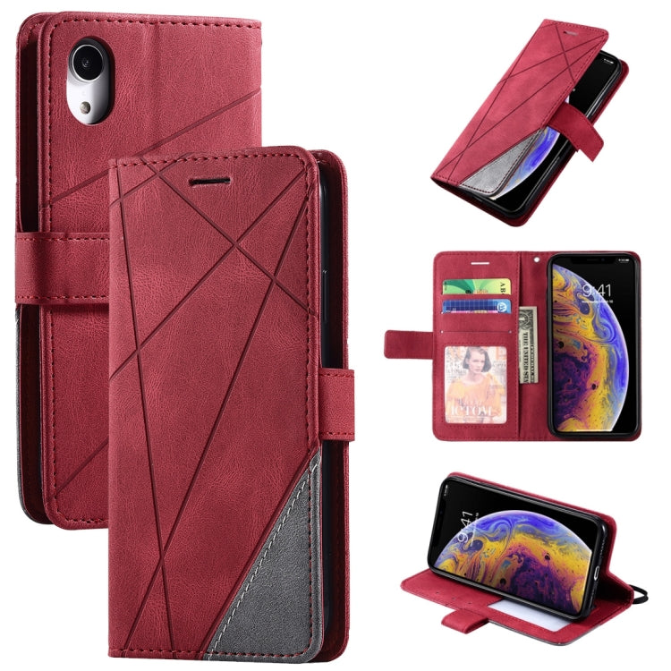 Skin Feel Splicing Horizontal Flip Leather Case with Holder & Card Slots & Wallet & Photo Frame, For iPhone 12 Pro Max, For iPhone 12 / 12 Pro, For iPhone 12 mini, For iPhone XR, For iPhone XS Max