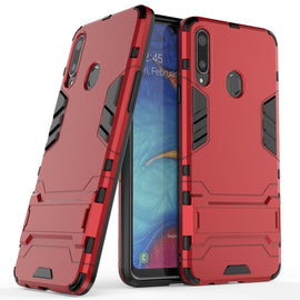 For Samsung Galaxy A20s PC + TPU Shockproof Case with Holder