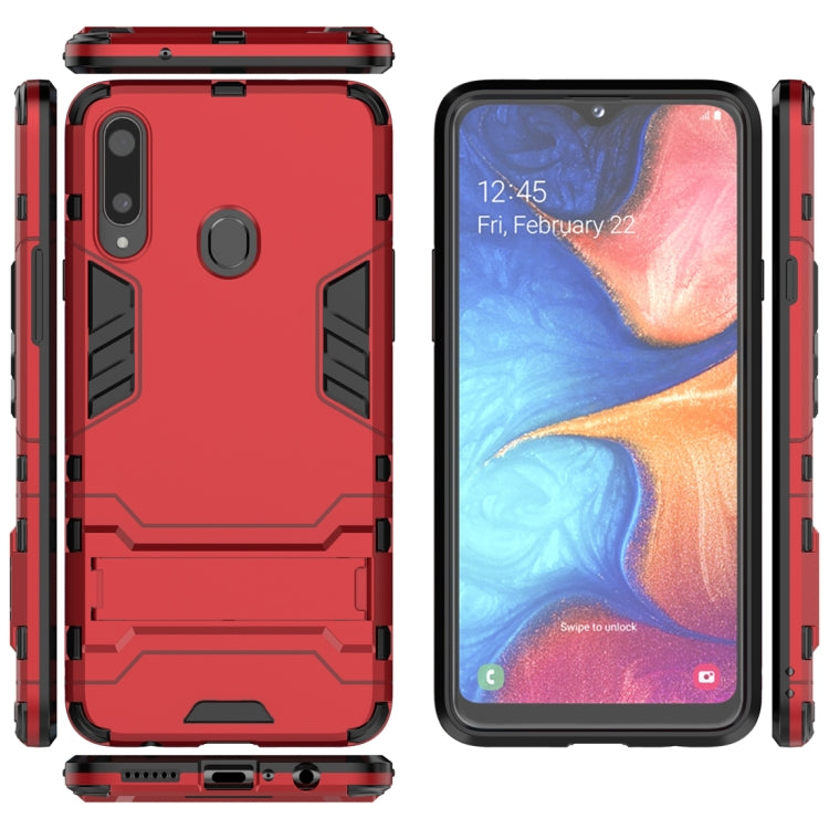 For Samsung Galaxy A20s PC + TPU Shockproof Case with Holder