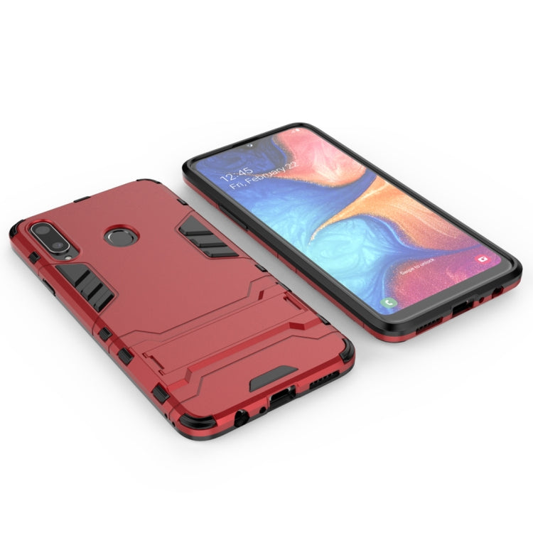 For Samsung Galaxy A20s PC + TPU Shockproof Case with Holder