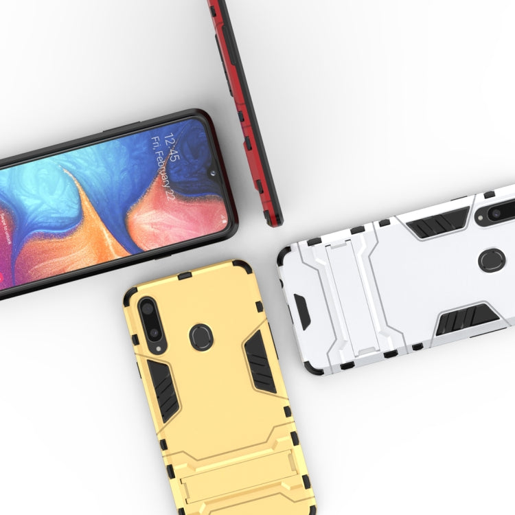 For Samsung Galaxy A20s PC + TPU Shockproof Case with Holder