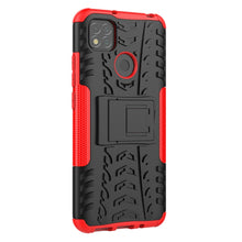 Load image into Gallery viewer, Tire Texture Shockproof TPU + PC Protective Case with Holder, For Xiaomi Redmi 9C