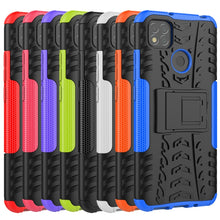 Load image into Gallery viewer, Tire Texture Shockproof TPU + PC Protective Case with Holder, For Xiaomi Redmi 9C
