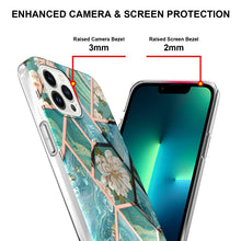 Load image into Gallery viewer, Splicing Marble Flower IMD TPU Phone Case, For iPhone 16 Pro Max, For iPhone 16 Pro, For iPhone 16 Plus, For iPhone 16
