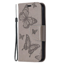 Load image into Gallery viewer, Embossing Two Butterflies Pattern Horizontal Flip PU Leather Case with Holder &amp; Card Slot &amp; Wallet &amp; Lanyard, For iPhone 12 mini, For iPhone 12 / 12 Pro, For iPhone 12 Pro Max, For Samsung Galaxy Note20, For Samsung Galaxy Note20 Ultra