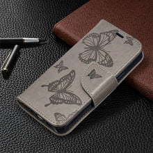 Load image into Gallery viewer, Embossing Two Butterflies Pattern Horizontal Flip PU Leather Case with Holder &amp; Card Slot &amp; Wallet &amp; Lanyard, For iPhone 12 mini, For iPhone 12 / 12 Pro, For iPhone 12 Pro Max, For Samsung Galaxy Note20, For Samsung Galaxy Note20 Ultra