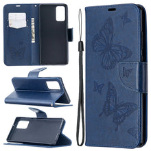 Load image into Gallery viewer, Embossing Two Butterflies Pattern Horizontal Flip PU Leather Case with Holder &amp; Card Slot &amp; Wallet &amp; Lanyard, For iPhone 12 mini, For iPhone 12 / 12 Pro, For iPhone 12 Pro Max, For Samsung Galaxy Note20, For Samsung Galaxy Note20 Ultra