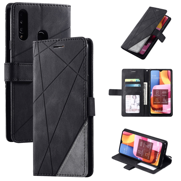 Skin Feel Splicing Horizontal Flip Leather Case with Holder & Card Slots & Wallet & Photo Frame
