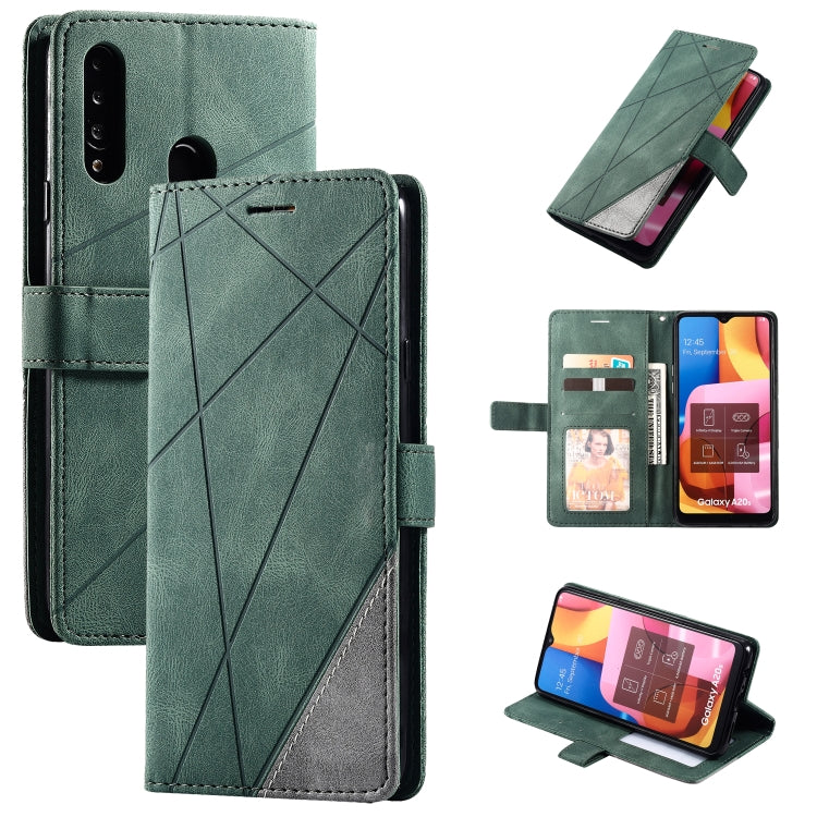 Skin Feel Splicing Horizontal Flip Leather Case with Holder & Card Slots & Wallet & Photo Frame