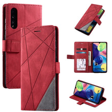 Load image into Gallery viewer, Skin Feel Splicing Horizontal Flip Leather Case with Holder &amp; Card Slots &amp; Wallet &amp; Photo Frame
