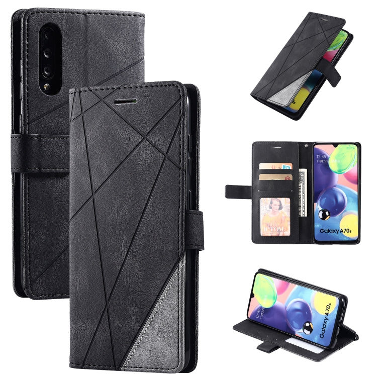 Skin Feel Splicing Horizontal Flip Leather Case with Holder & Card Slots & Wallet & Photo Frame