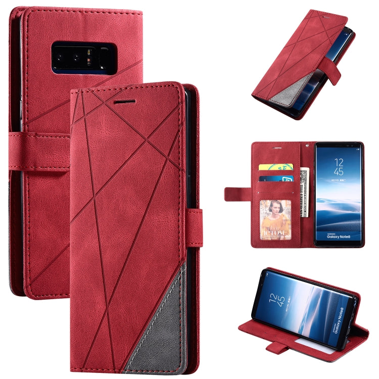 Skin Feel Splicing Horizontal Flip Leather Case with Holder & Card Slots & Wallet & Photo Frame