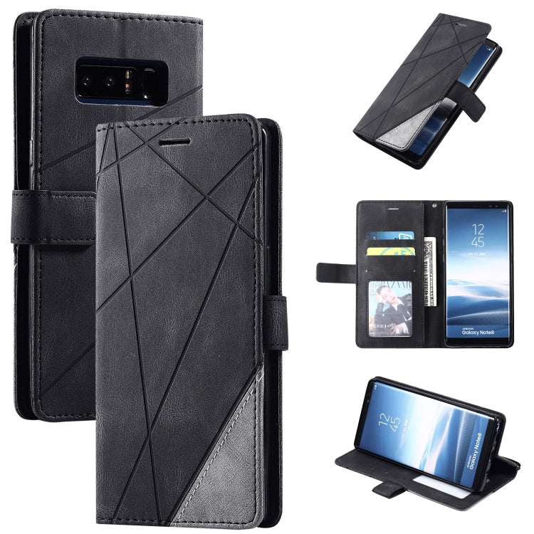 Skin Feel Splicing Horizontal Flip Leather Case with Holder & Card Slots & Wallet & Photo Frame