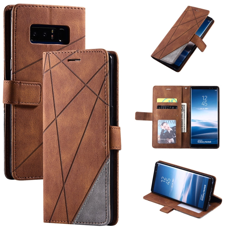 Skin Feel Splicing Horizontal Flip Leather Case with Holder & Card Slots & Wallet & Photo Frame
