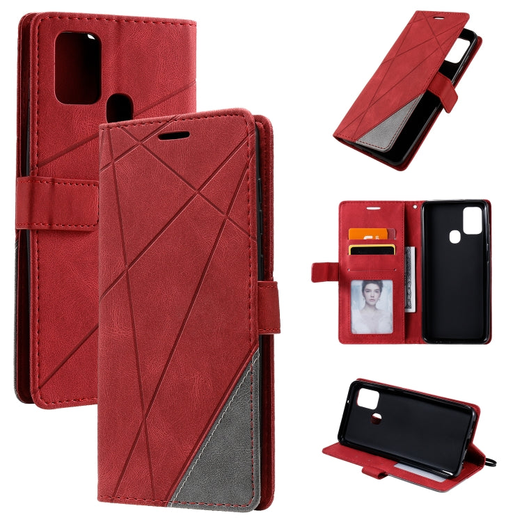 Skin Feel Splicing Horizontal Flip Leather Case with Holder & Card Slots & Wallet & Photo Frame