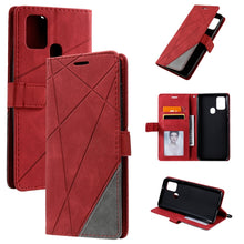 Load image into Gallery viewer, Skin Feel Splicing Horizontal Flip Leather Case with Holder &amp; Card Slots &amp; Wallet &amp; Photo Frame