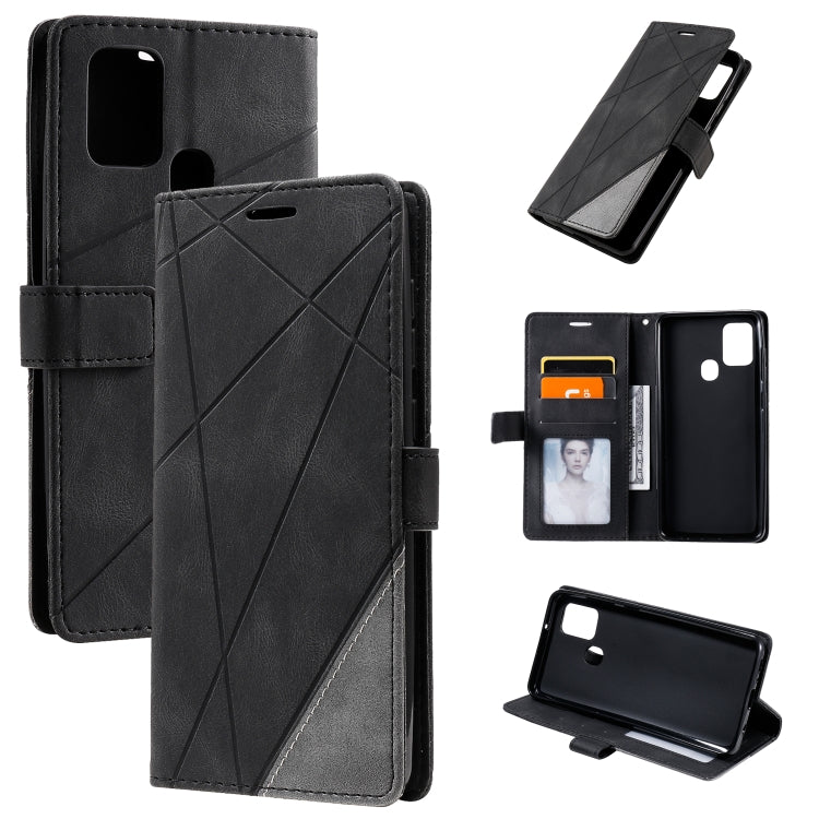 Skin Feel Splicing Horizontal Flip Leather Case with Holder & Card Slots & Wallet & Photo Frame