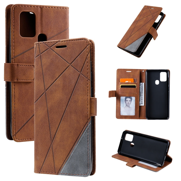 Skin Feel Splicing Horizontal Flip Leather Case with Holder & Card Slots & Wallet & Photo Frame