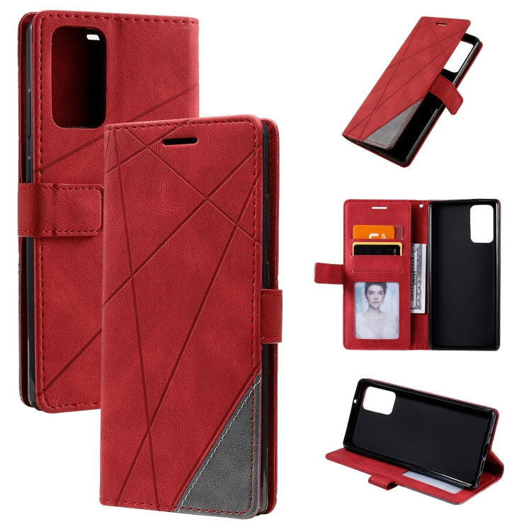 Skin Feel Splicing Horizontal Flip Leather Case with Holder & Card Slots & Wallet & Photo Frame