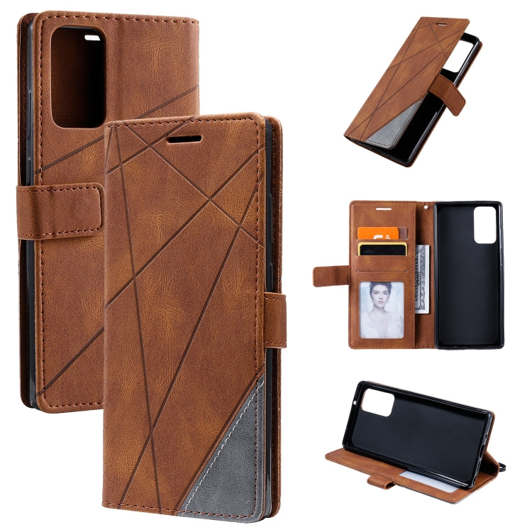 Skin Feel Splicing Horizontal Flip Leather Case with Holder & Card Slots & Wallet & Photo Frame