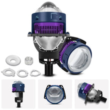 Load image into Gallery viewer, T04 Pair 3 inch Car Bifocal Matrix Light Source LED Lens Headlight, Left-hand Drive, T04