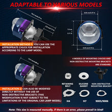 Load image into Gallery viewer, T04 Pair 3 inch Car Bifocal Matrix Light Source LED Lens Headlight, Left-hand Drive, T04