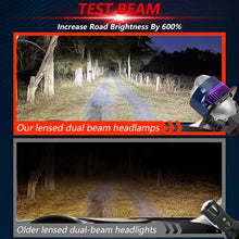 Load image into Gallery viewer, T04 Pair 3 inch Car Bifocal Matrix Light Source LED Lens Headlight, Left-hand Drive, T04