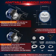 Load image into Gallery viewer, T05 Pair 3 inch Car Bifocal Direct Light Source LED Lens Headlight, Left-hand Drive, T05