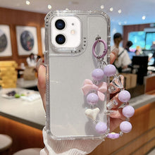 Load image into Gallery viewer, TPU + PC + Glitter Sequins Full Coverage Phone Case with Bracelet, For iPhone 14 Pro, For iPhone 14 Pro Max, For iPhone 6 / 7 / 8 / SE 2020, For iPhone 13 Pro Max, For iPhone 13 Pro, For iPhone 13, For iPhone 12 / 12 Pro, For iPhone 12 Pro Max         ...