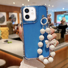 Load image into Gallery viewer, TPU + PC + Glitter Sequins Full Coverage Phone Case with Bracelet, For iPhone 14 Pro, For iPhone 14 Pro Max, For iPhone 6 / 7 / 8 / SE 2020, For iPhone 13 Pro Max, For iPhone 13 Pro, For iPhone 13, For iPhone 12 / 12 Pro, For iPhone 12 Pro Max         ...