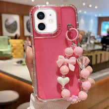 Load image into Gallery viewer, TPU + PC + Glitter Sequins Full Coverage Phone Case with Bracelet, For iPhone 14 Pro, For iPhone 14 Pro Max, For iPhone 6 / 7 / 8 / SE 2020, For iPhone 13 Pro Max, For iPhone 13 Pro, For iPhone 13, For iPhone 12 / 12 Pro, For iPhone 12 Pro Max         ...