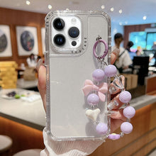 Load image into Gallery viewer, TPU + PC + Glitter Sequins Full Coverage Phone Case with Bracelet, For iPhone 14 Pro, For iPhone 14 Pro Max, For iPhone 6 / 7 / 8 / SE 2020, For iPhone 13 Pro Max, For iPhone 13 Pro, For iPhone 13, For iPhone 12 / 12 Pro, For iPhone 12 Pro Max         ...
