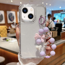 Load image into Gallery viewer, TPU + PC + Glitter Sequins Full Coverage Phone Case with Bracelet, For iPhone 14 Pro, For iPhone 14 Pro Max, For iPhone 6 / 7 / 8 / SE 2020, For iPhone 13 Pro Max, For iPhone 13 Pro, For iPhone 13, For iPhone 12 / 12 Pro, For iPhone 12 Pro Max         ...