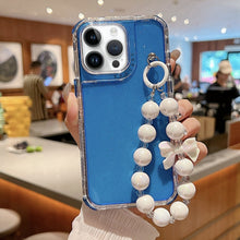 Load image into Gallery viewer, TPU + PC + Glitter Sequins Full Coverage Phone Case with Bracelet, For iPhone 14 Pro, For iPhone 14 Pro Max, For iPhone 6 / 7 / 8 / SE 2020, For iPhone 13 Pro Max, For iPhone 13 Pro, For iPhone 13, For iPhone 12 / 12 Pro, For iPhone 12 Pro Max         ...